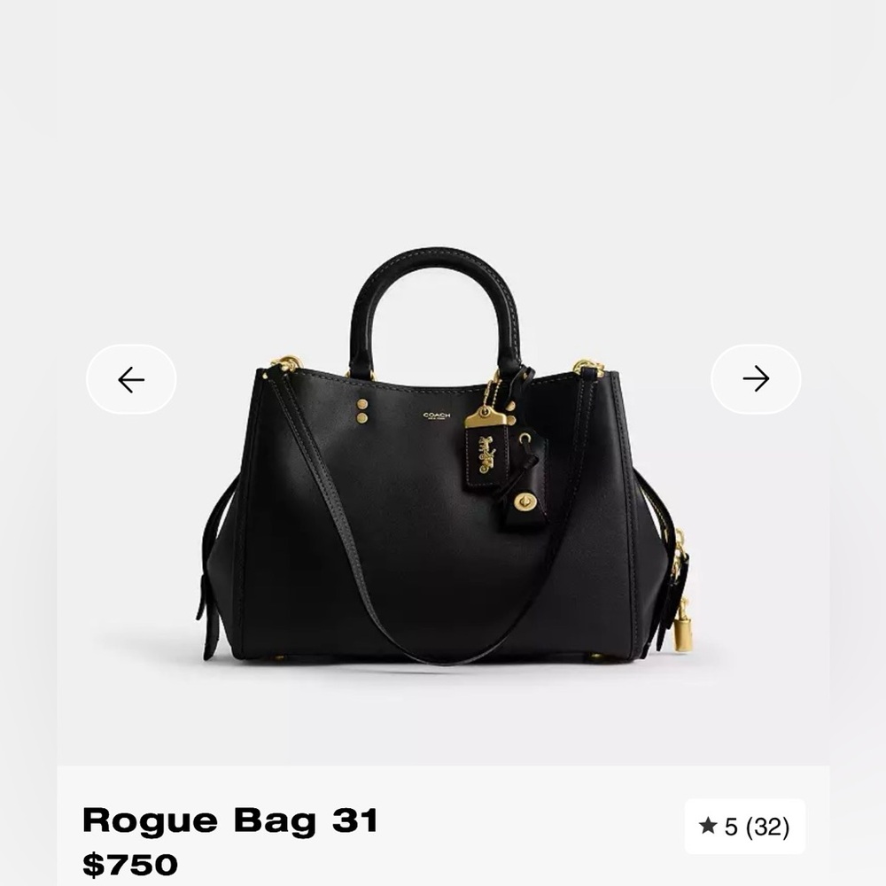 Coach Rogue 31 Black Leather - Picture 15 of 15